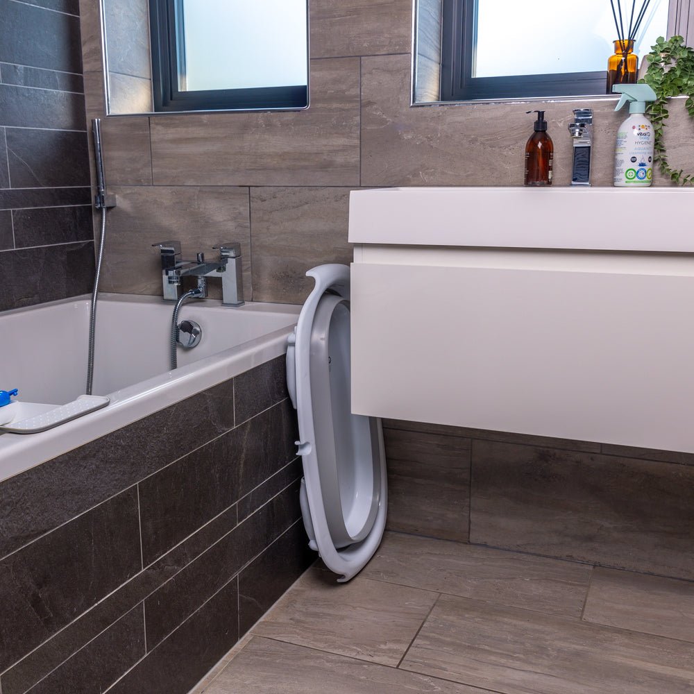Vital Baby Foldable Compact Baby Bath - White & Grey - Baby&More