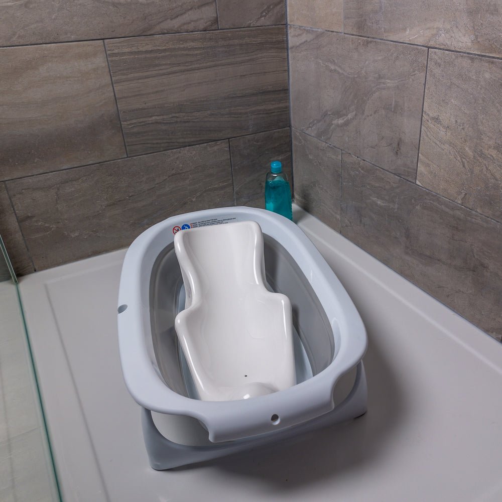 Vital Baby Foldable Compact Baby Bath - White & Grey - Baby&More