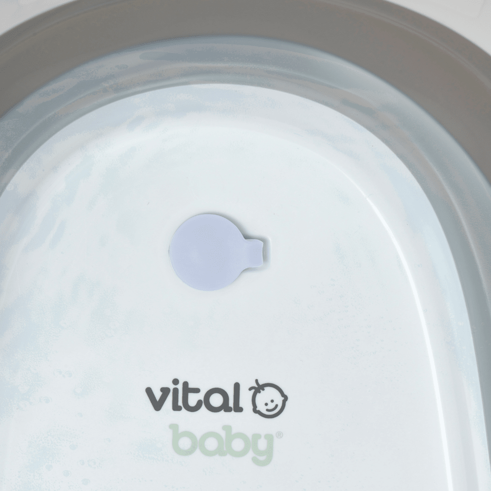 Vital Baby Foldable Compact Baby Bath - White & Grey - Baby&More