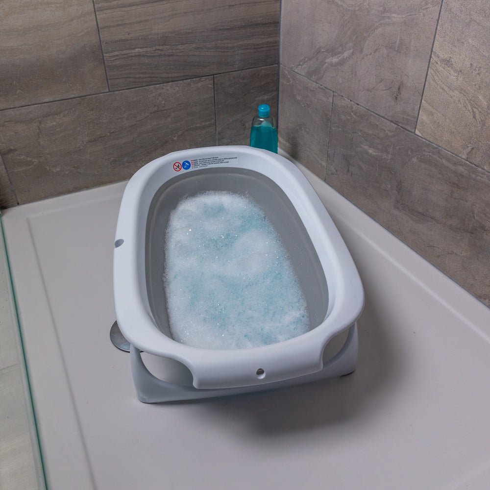 Vital Baby Foldable Compact Baby Bath - White & Grey - Baby&More
