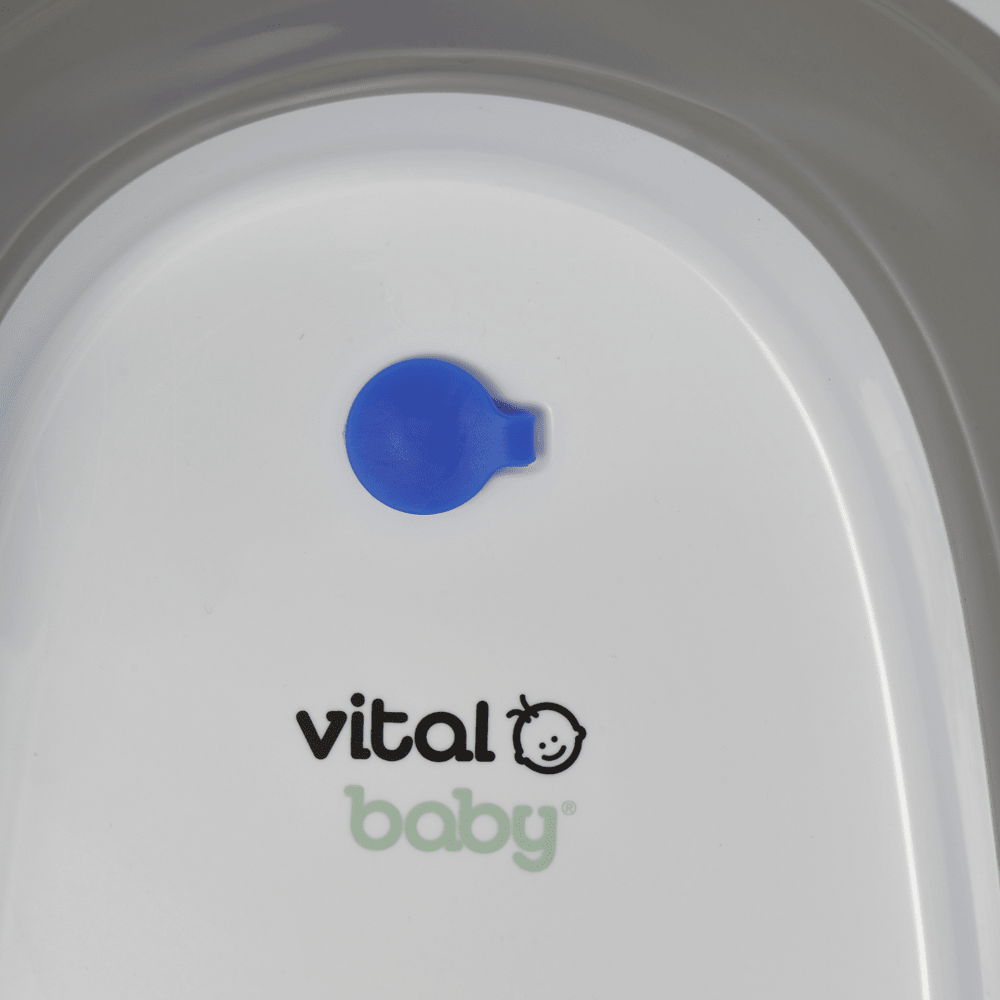 Vital Baby Foldable Compact Baby Bath - White & Grey - Baby&More