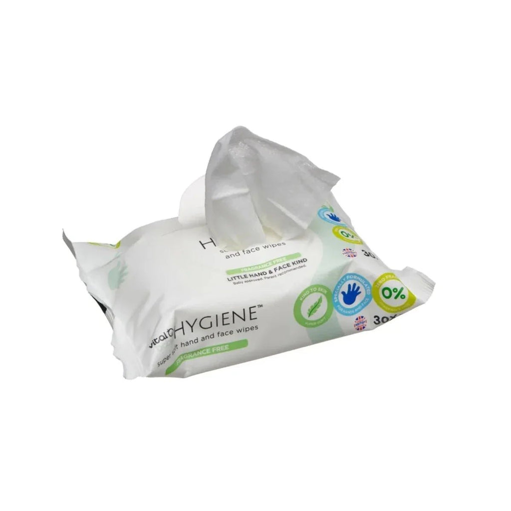 Vital Baby Hygiene Super Soft Fragrance Free Hand & Face Wipes - 12 packs - Baby&More