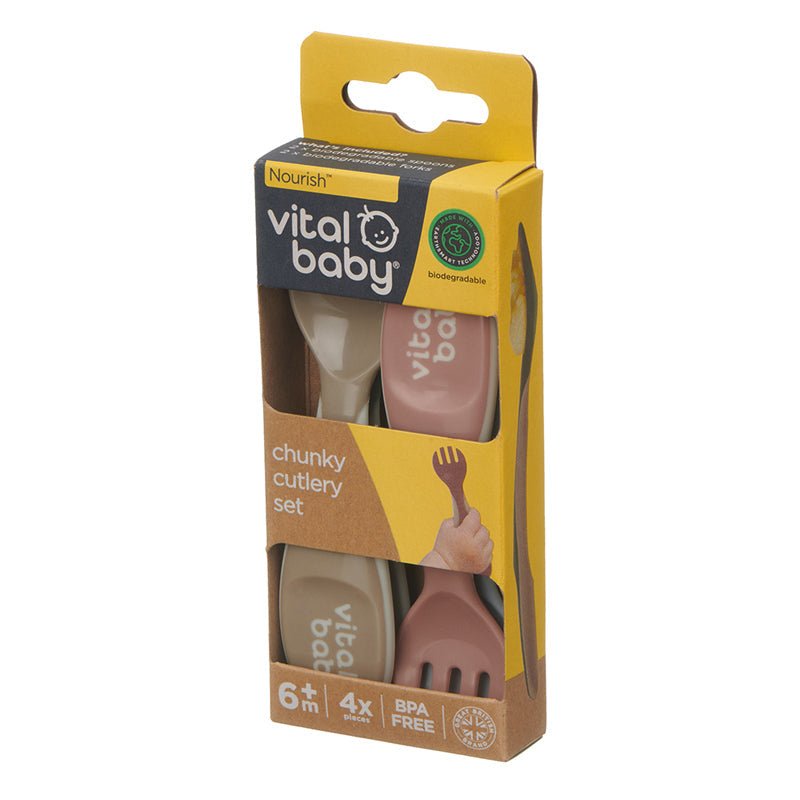 Vital Baby Nourish Chunky Cutlery - 4 Pack - Baby&More