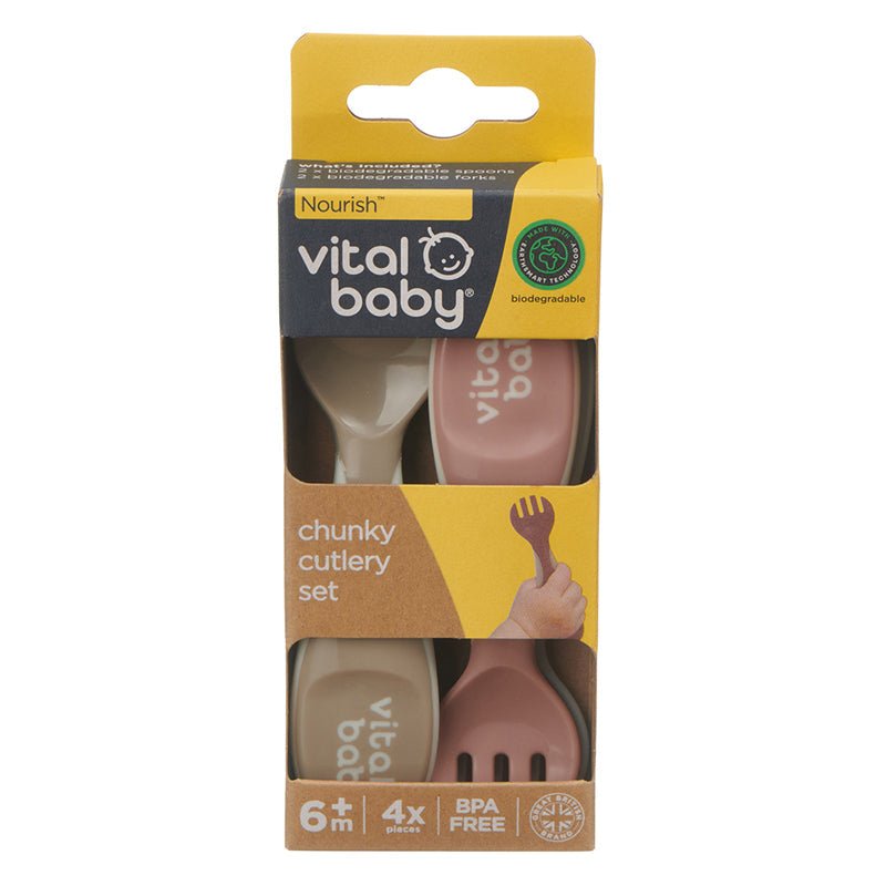 Vital Baby Nourish Chunky Cutlery - 4 Pack - Baby&More