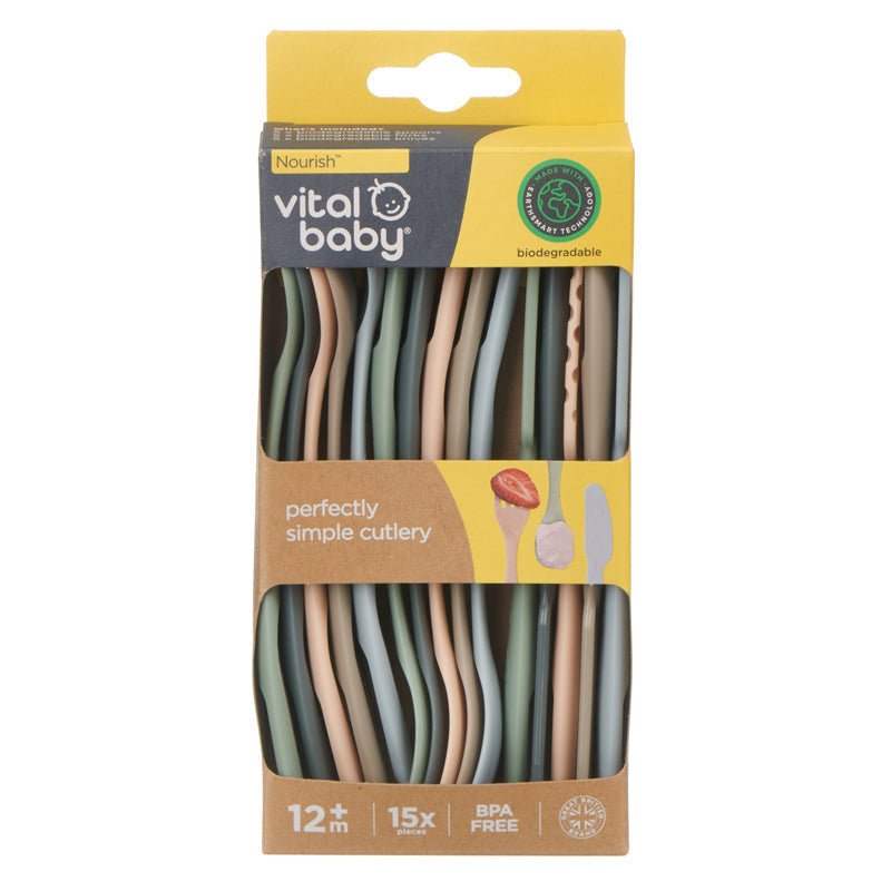 Vital Baby Nourish Perfectly Simple Cutlery - 15 Pack - Baby&More