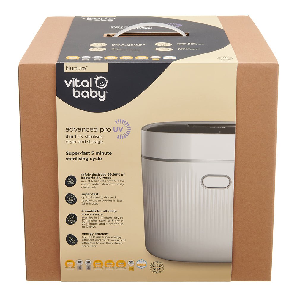 Vital Baby Nurture Advanced Pro UV Steriliser & Dryer - Arctic White - Baby&More