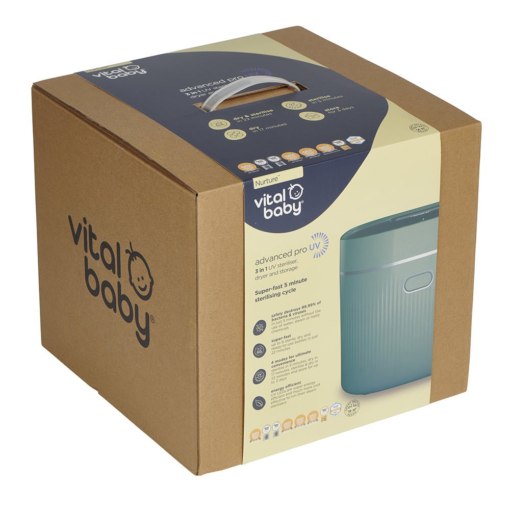 Vital Baby Nurture Advanced Pro UV Steriliser & Dryer - Olive Green - Baby&More