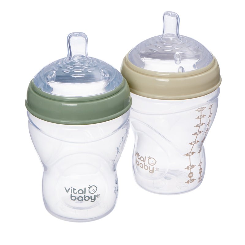 Vital Baby Nurture Breast Like Bottle - 240ml - 2 Pack - Baby&More