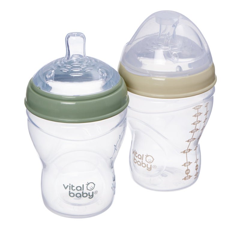 Vital Baby Nurture Breast Like Bottle - 240ml - 2 Pack - Baby&More