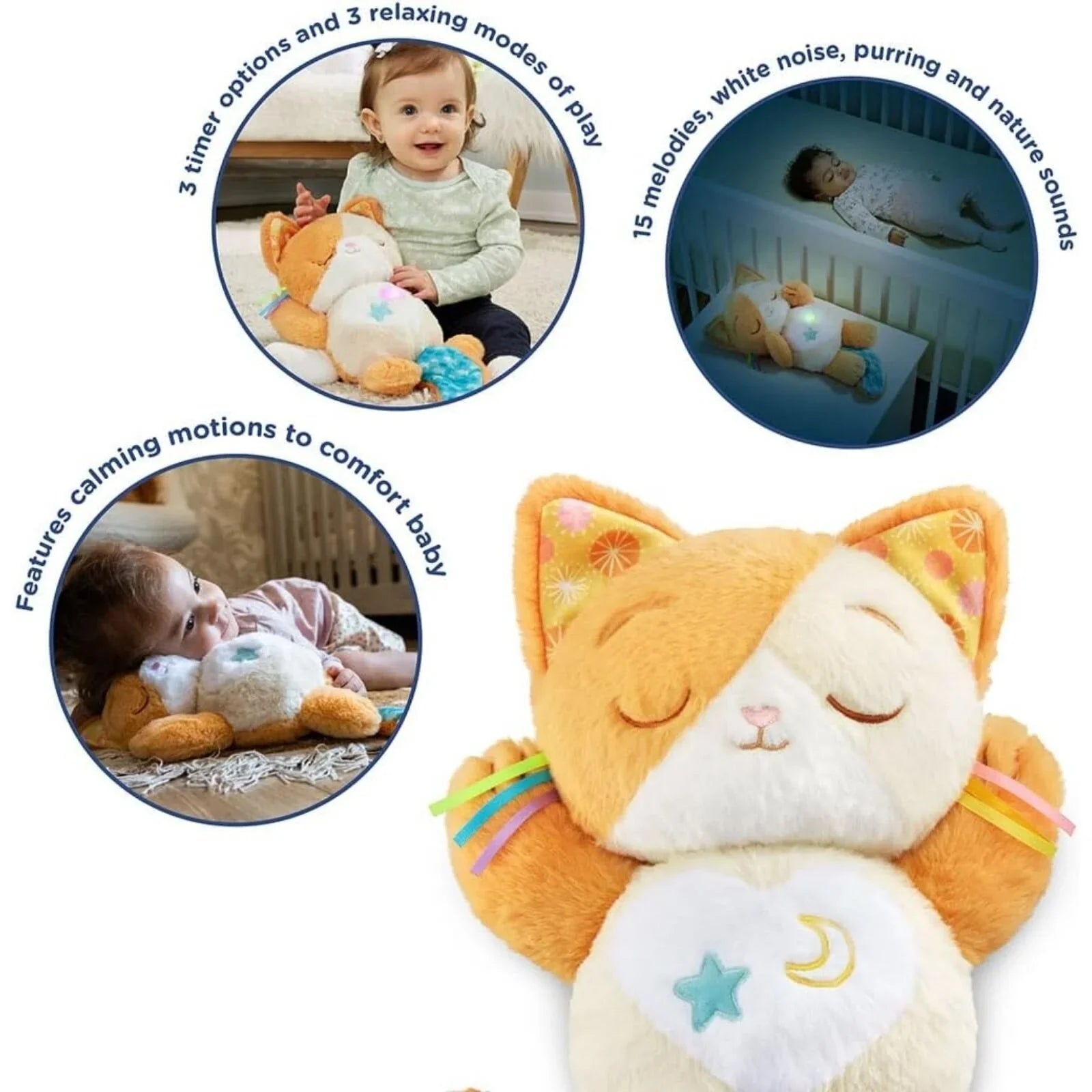 VTech Calming Purrs Kitten Soft Toy - Baby&More