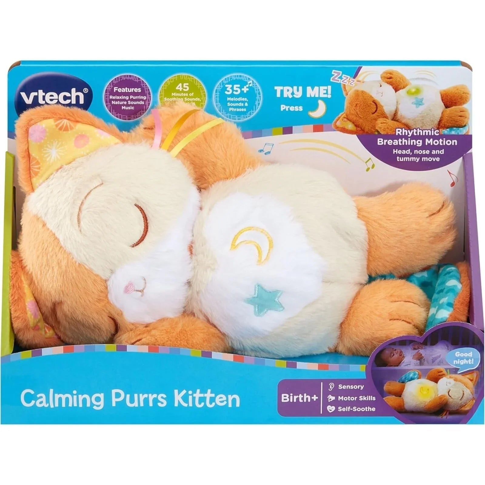 VTech Calming Purrs Kitten Soft Toy - Baby&More