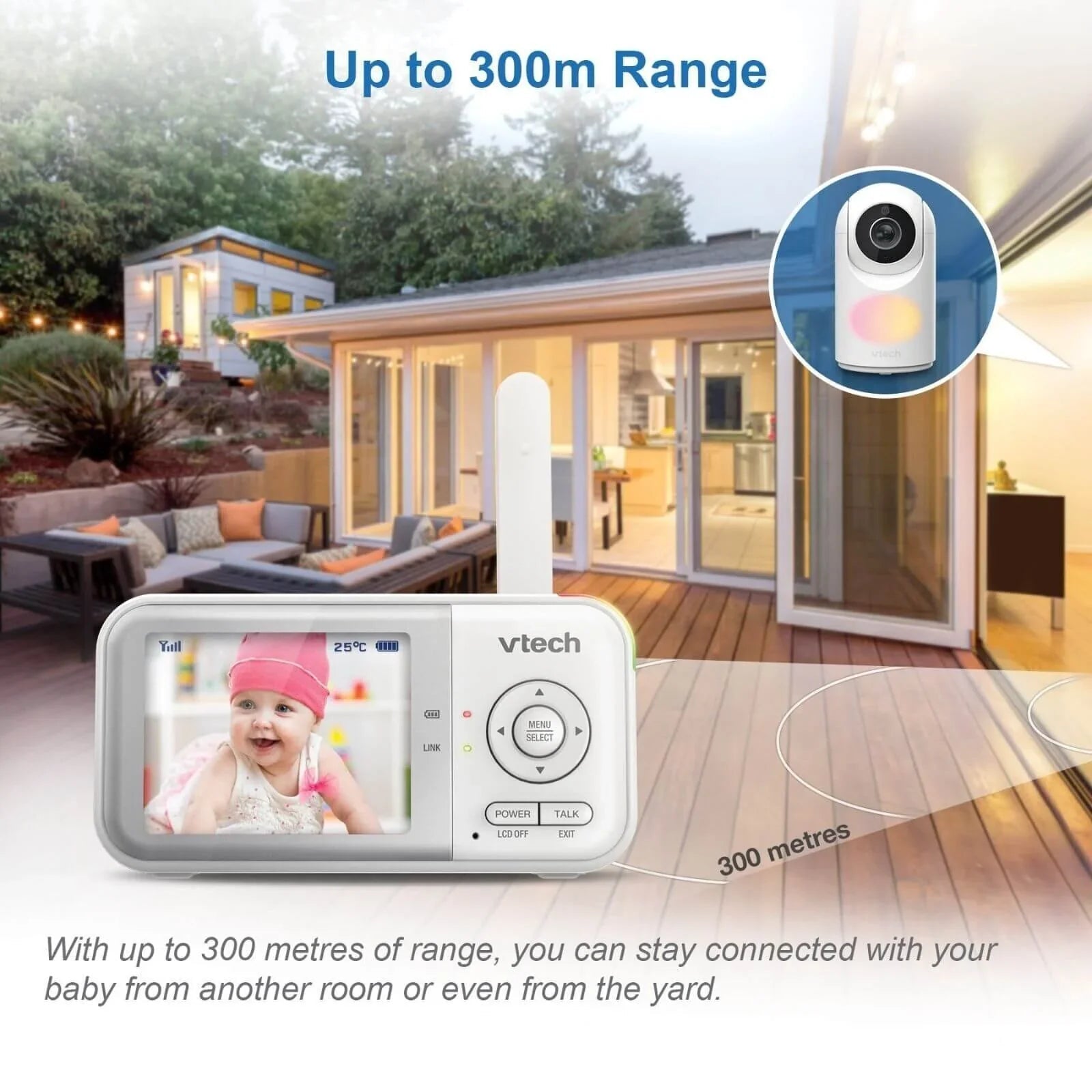 VTech - VM3263 2.8" Pan & Tilt Video Monitor with Night Light - Baby&More