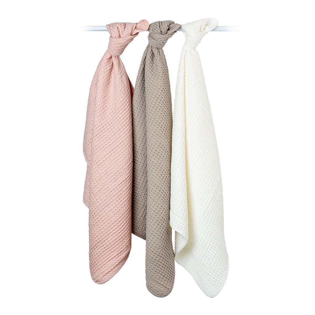 Lulujo -  Waffle Blanket - Cream Vanilla