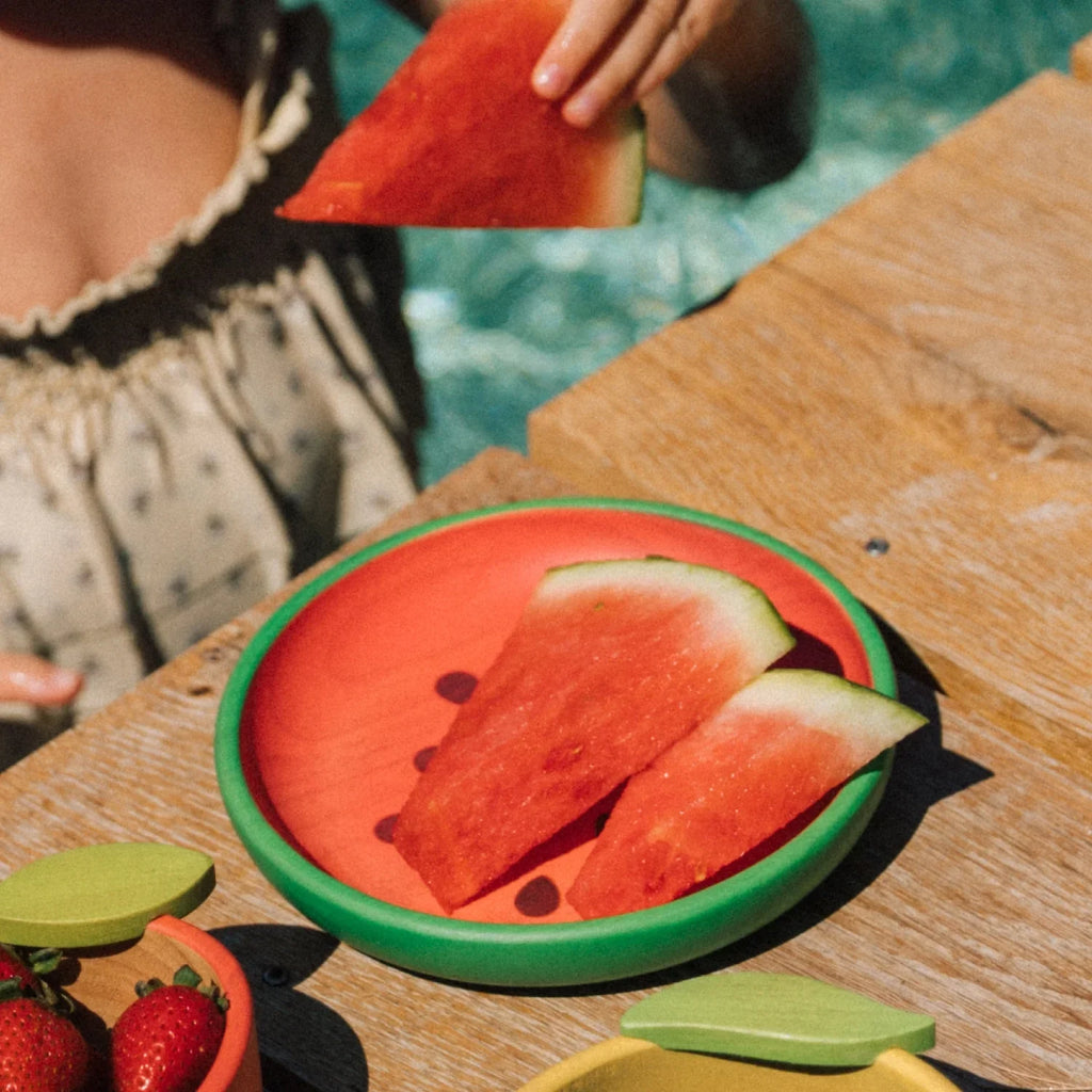 Oli&Carol Wally the Watermelon Plate and Spoon Set