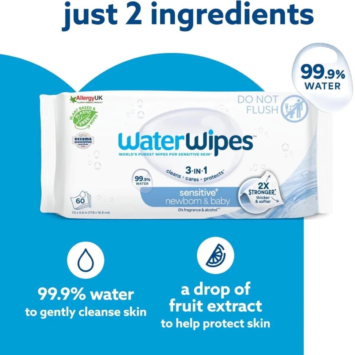 WaterWipes Sensitive Baby Wipes - 12 Packs - Baby&More