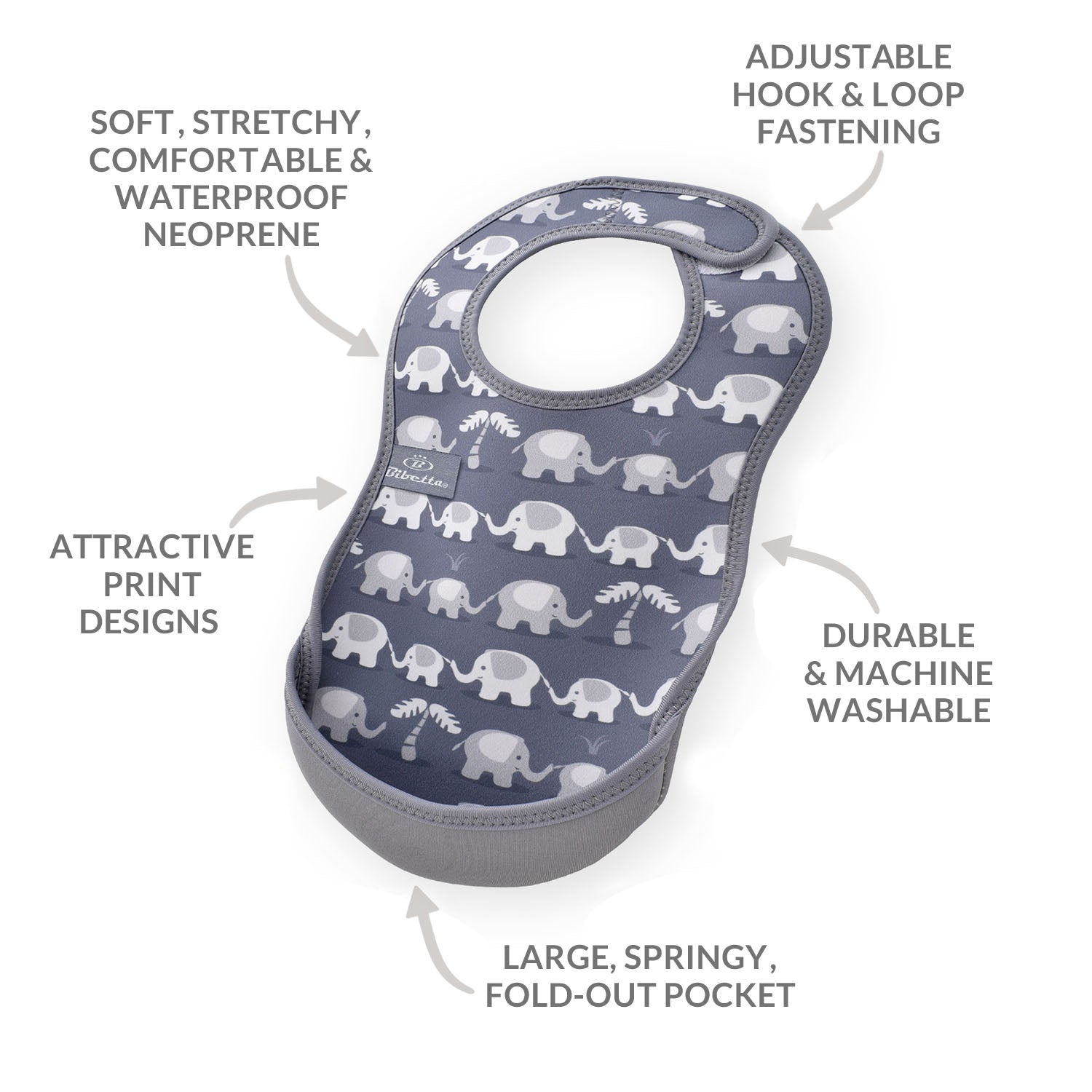 Weaning Bib - Elephants UltraBib - Baby&More