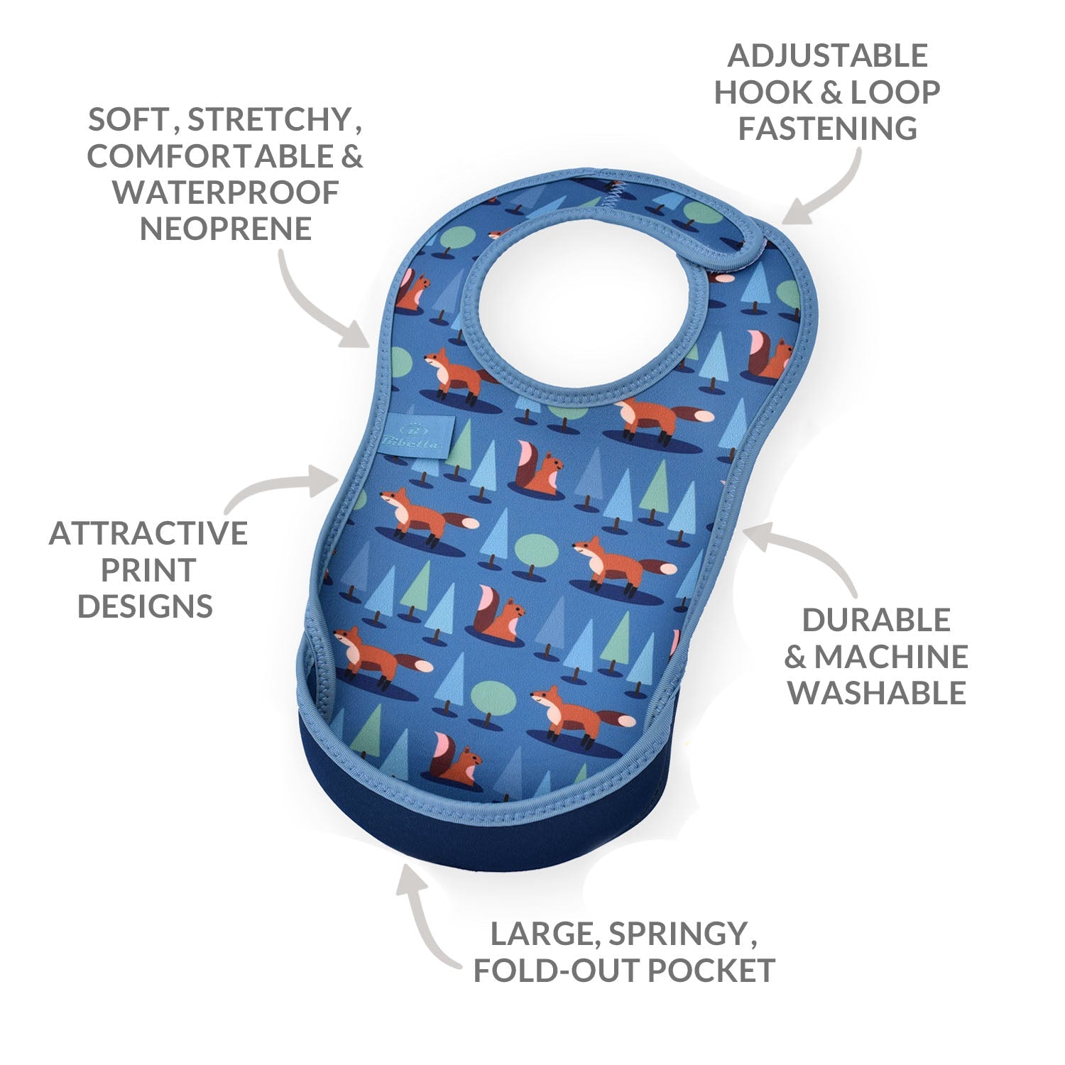 Weaning Bib - Foxes UltraBib - Baby&More