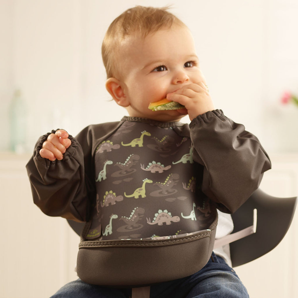 Weaning Bib with Sleeves - Dinosaurs UltraBib - Baby&More