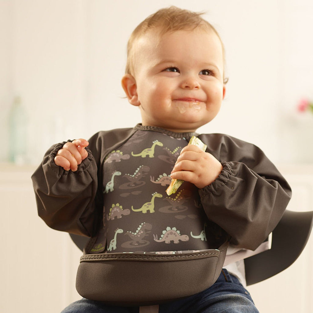 Weaning Bib with Sleeves - Dinosaurs UltraBib - Baby&More