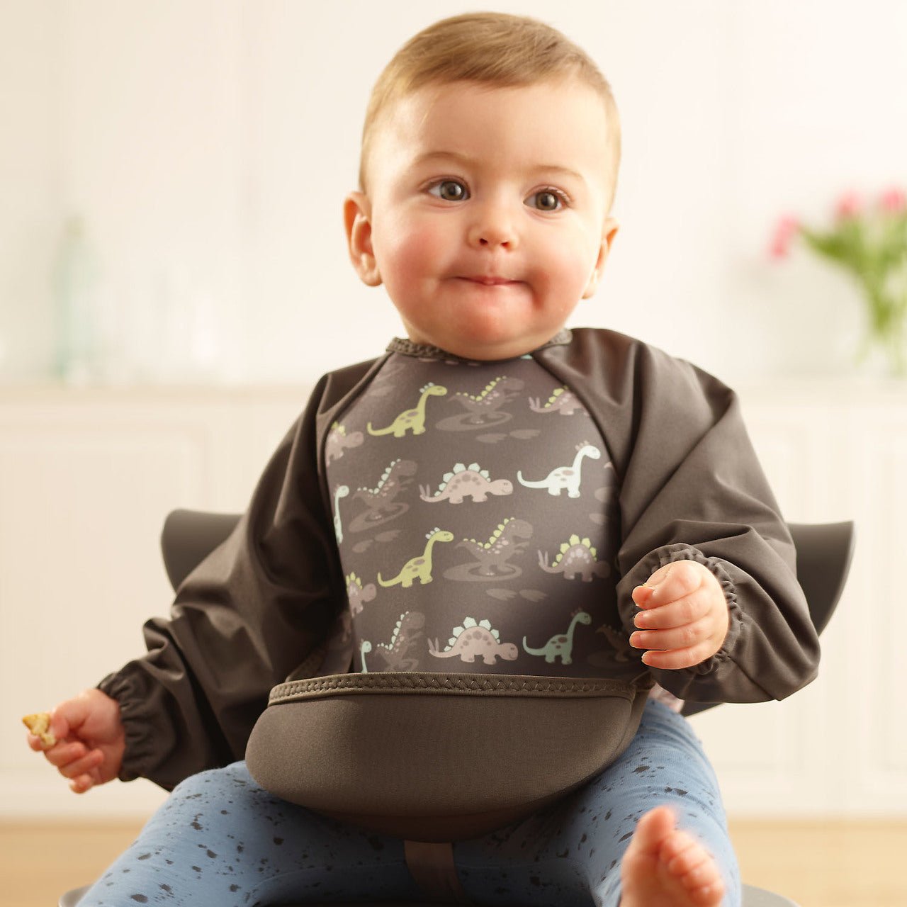 Weaning Bib with Sleeves - Dinosaurs UltraBib - Baby&More