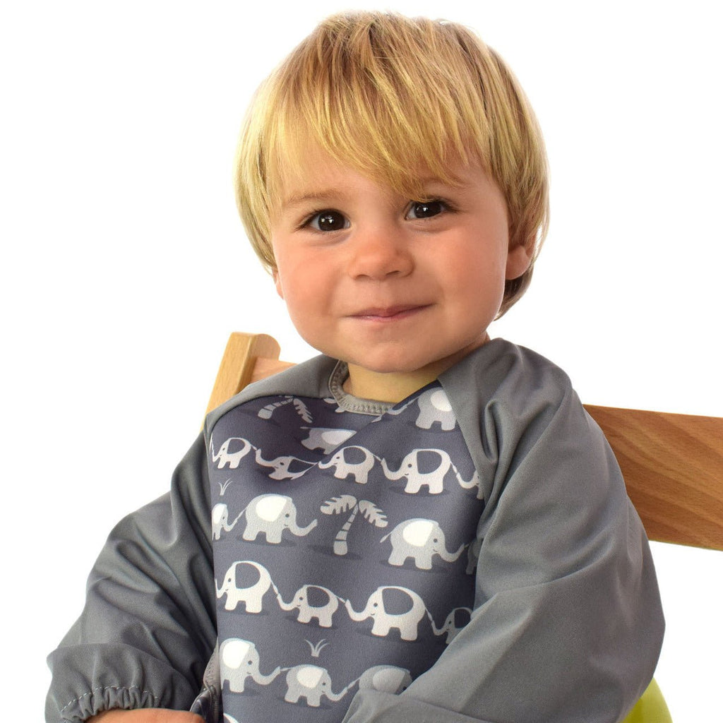 Weaning Bib with Sleeves - Elephants UltraBib - Baby&More