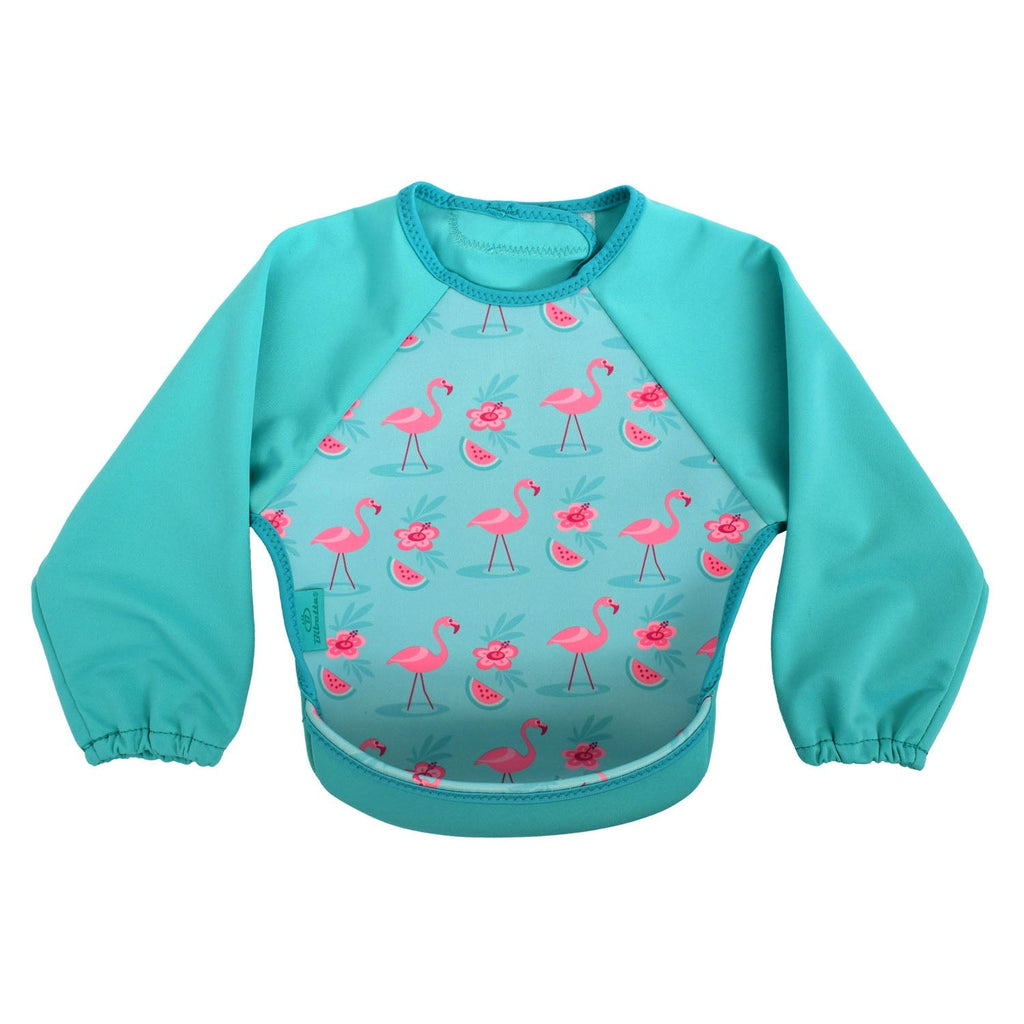 Weaning Bib with Sleeves - Flamingos UltraBib - Baby&More