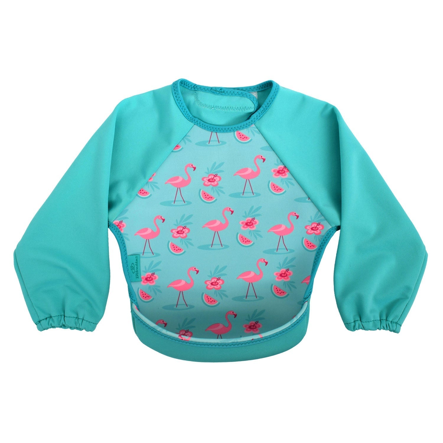 Weaning Bib with Sleeves - Flamingos UltraBib - Baby&More