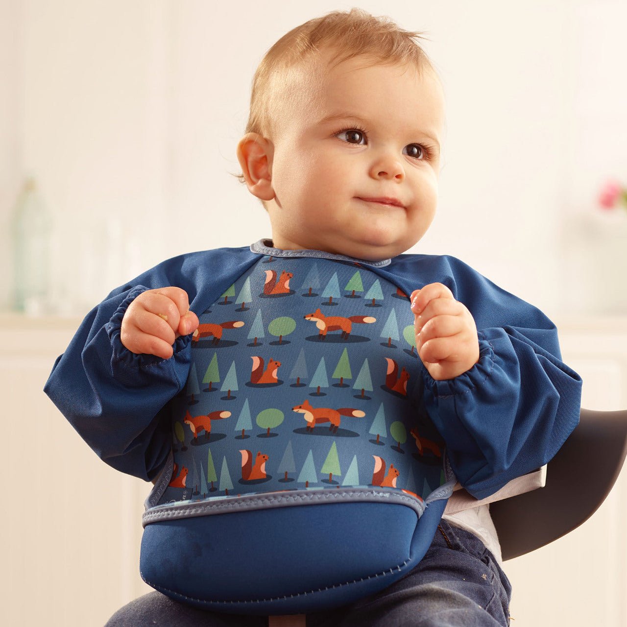 Weaning Bib with Sleeves - Foxes UltraBib - Baby&More