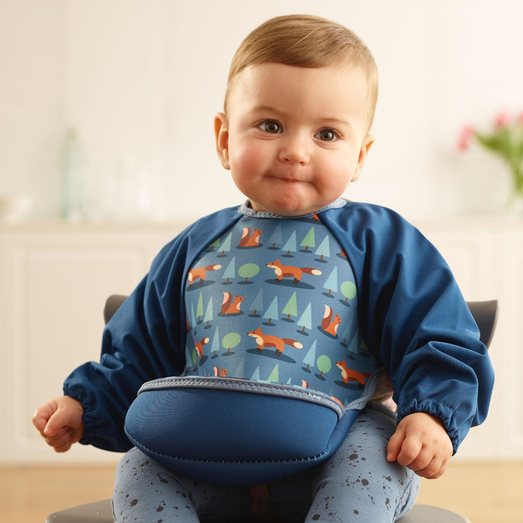 Weaning Bib with Sleeves - Foxes UltraBib - Baby&More