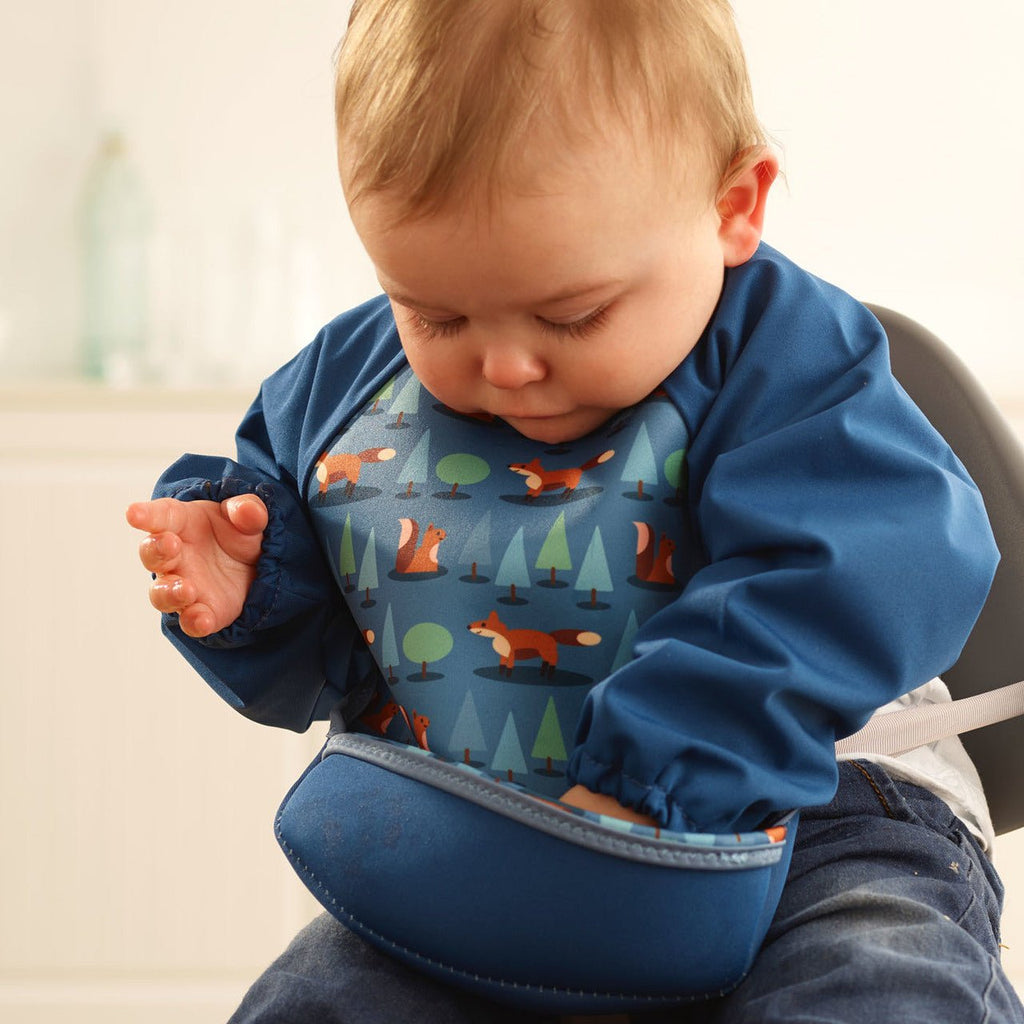 Weaning Bib with Sleeves - Foxes UltraBib - Baby&More
