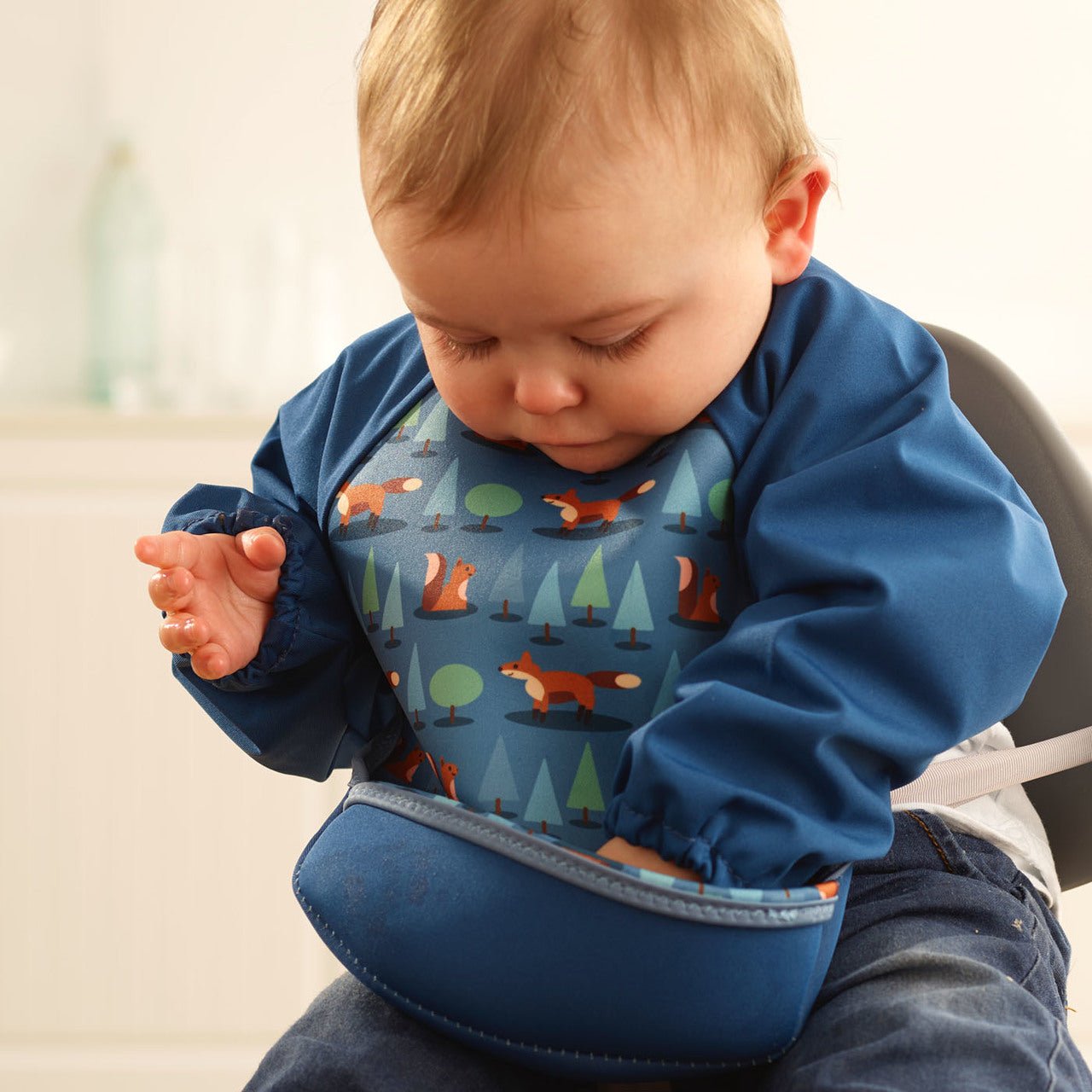 Weaning Bib with Sleeves - Foxes UltraBib - Baby&More