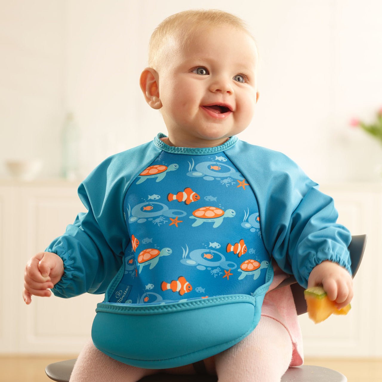 Weaning Bib with Sleeves - Tropical Fish UltraBib - Baby&More