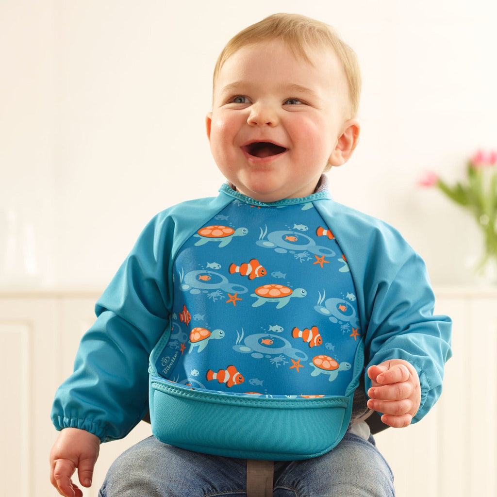 Weaning Bib with Sleeves - Tropical Fish UltraBib - Baby&More