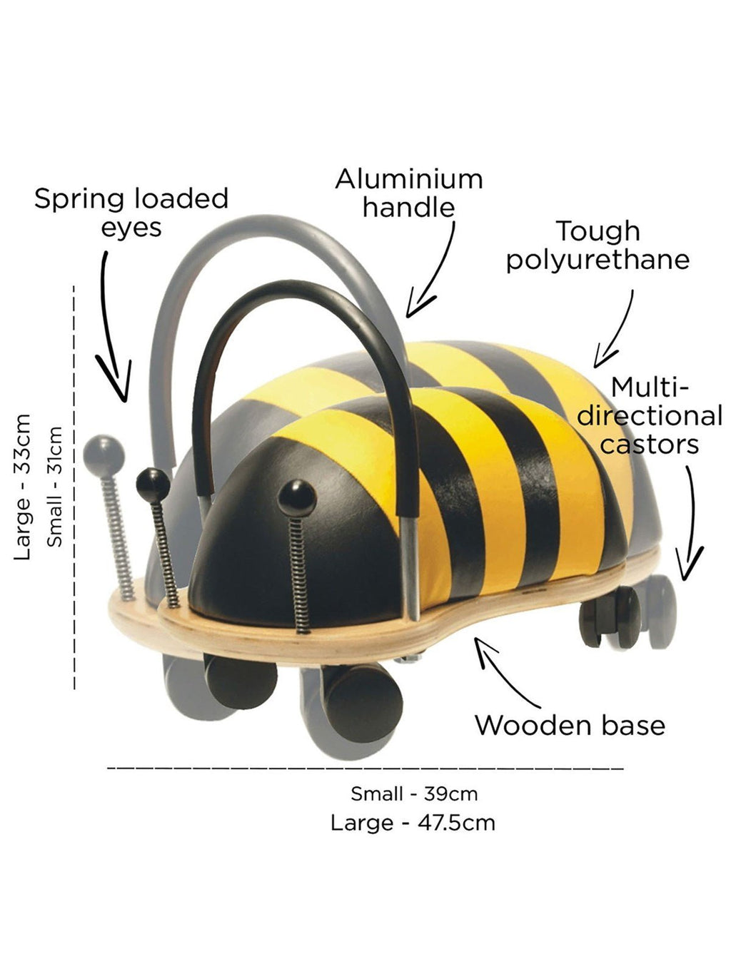 Wheelybug Bumblebee Ride On Toy - Baby&More