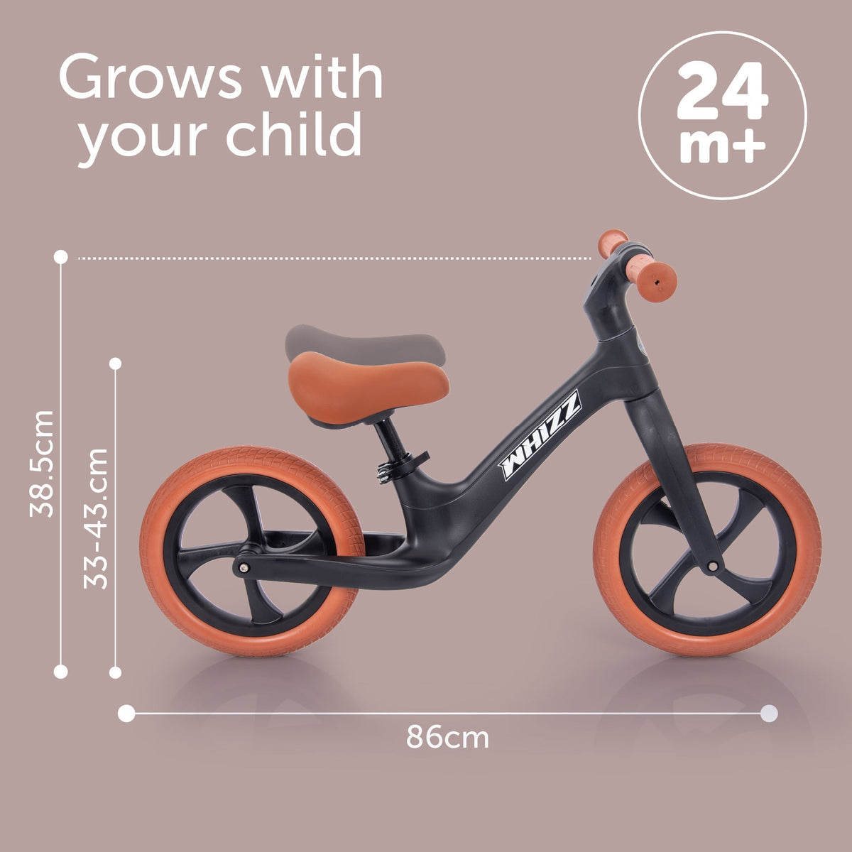 Whizz Balance Bike - Black - Baby&More