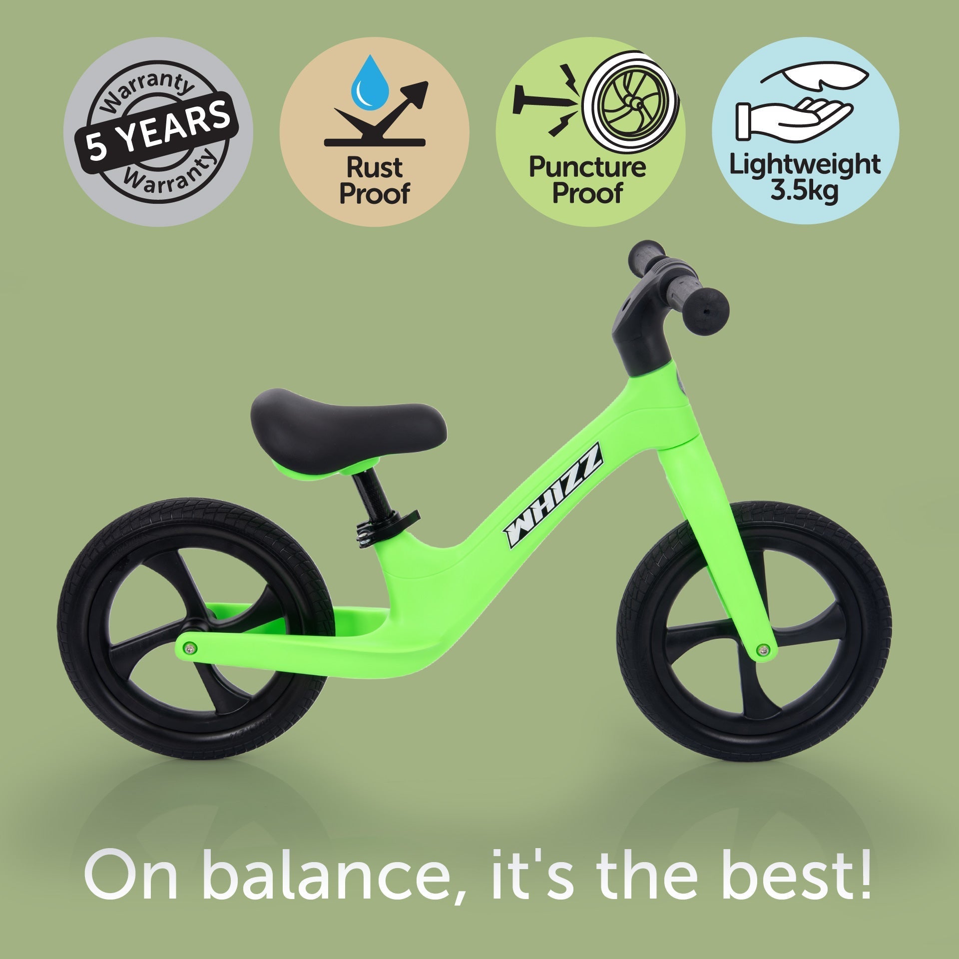 Whizz Balance Bike - Green - Baby&More