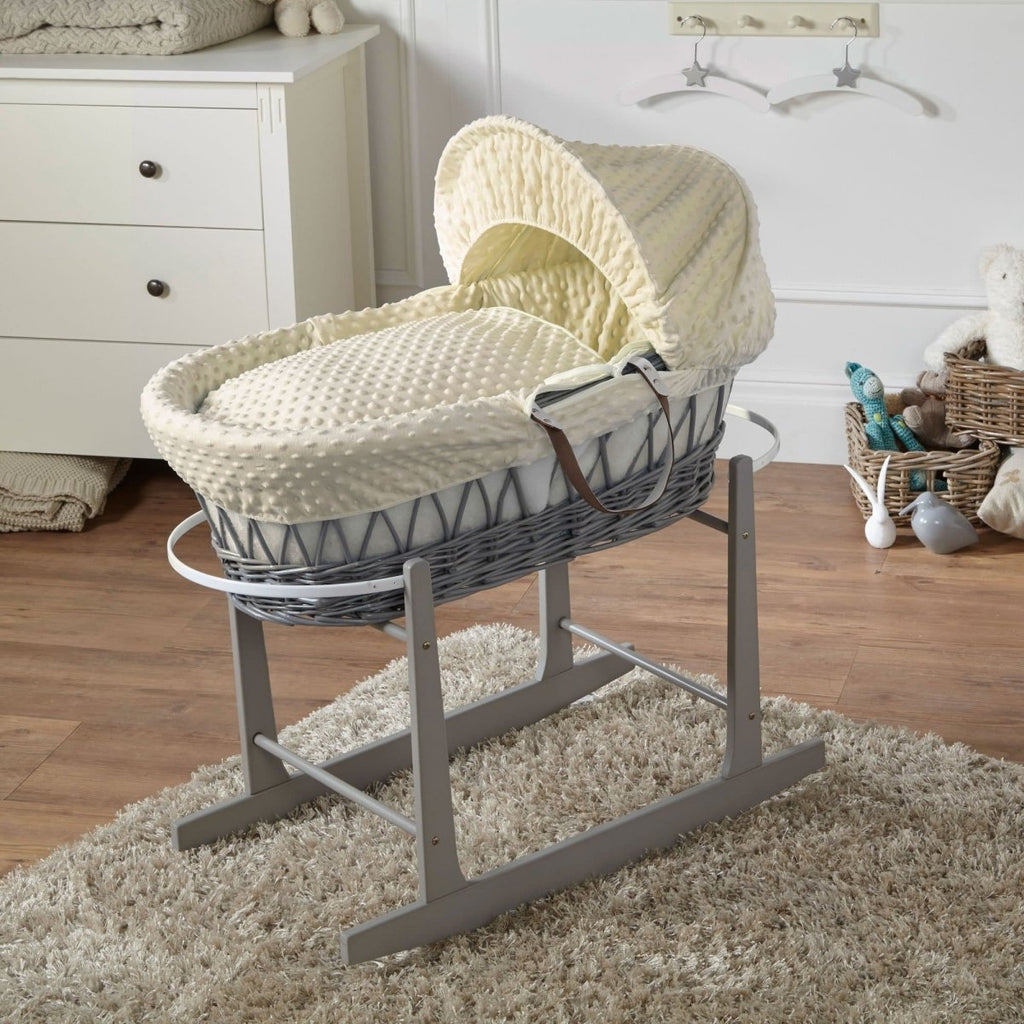 Wicker Baby Moses Basket With Stand and Bedding - Baby&More