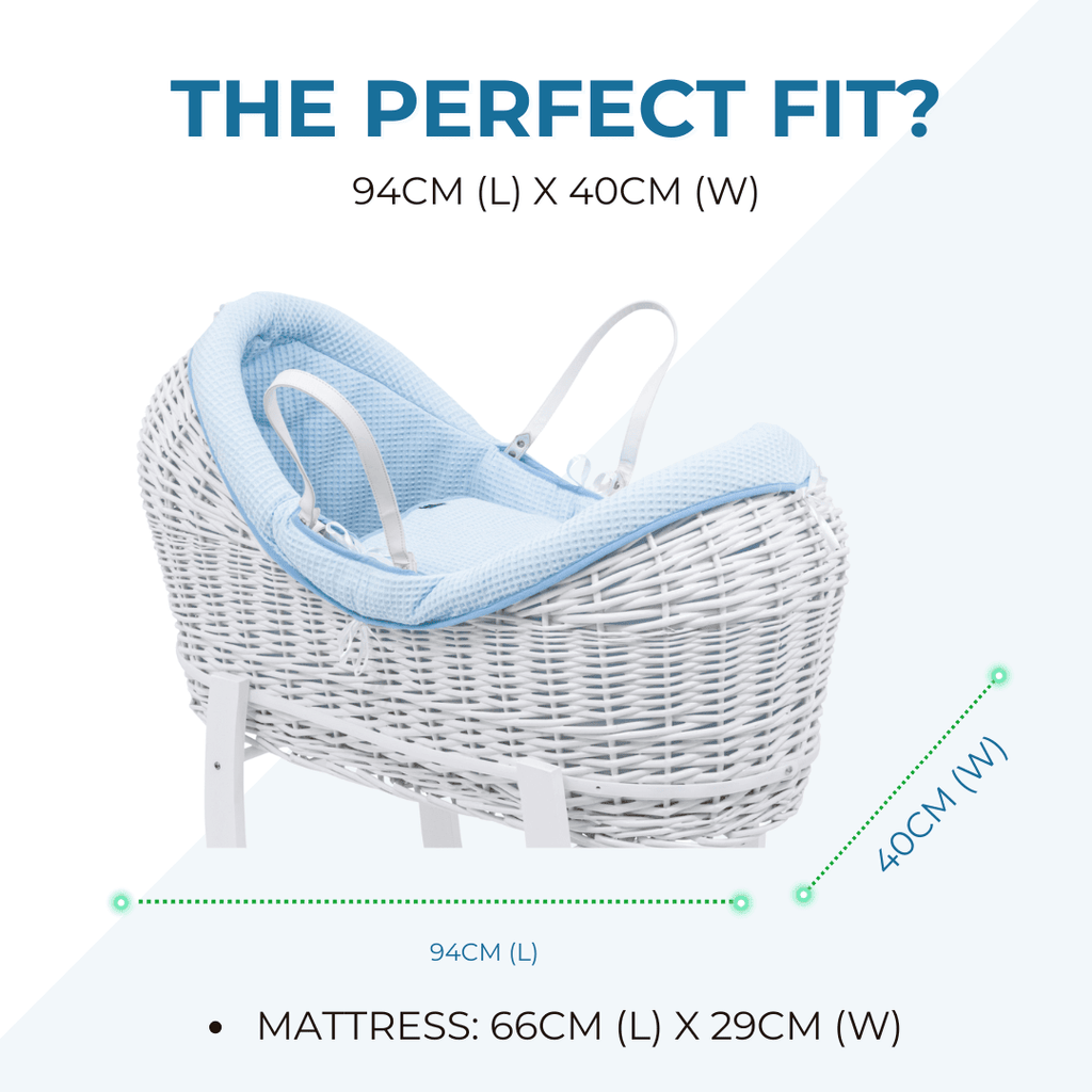 Wicker Deluxe Pod Baby Moses Basket With Stand - Baby&More