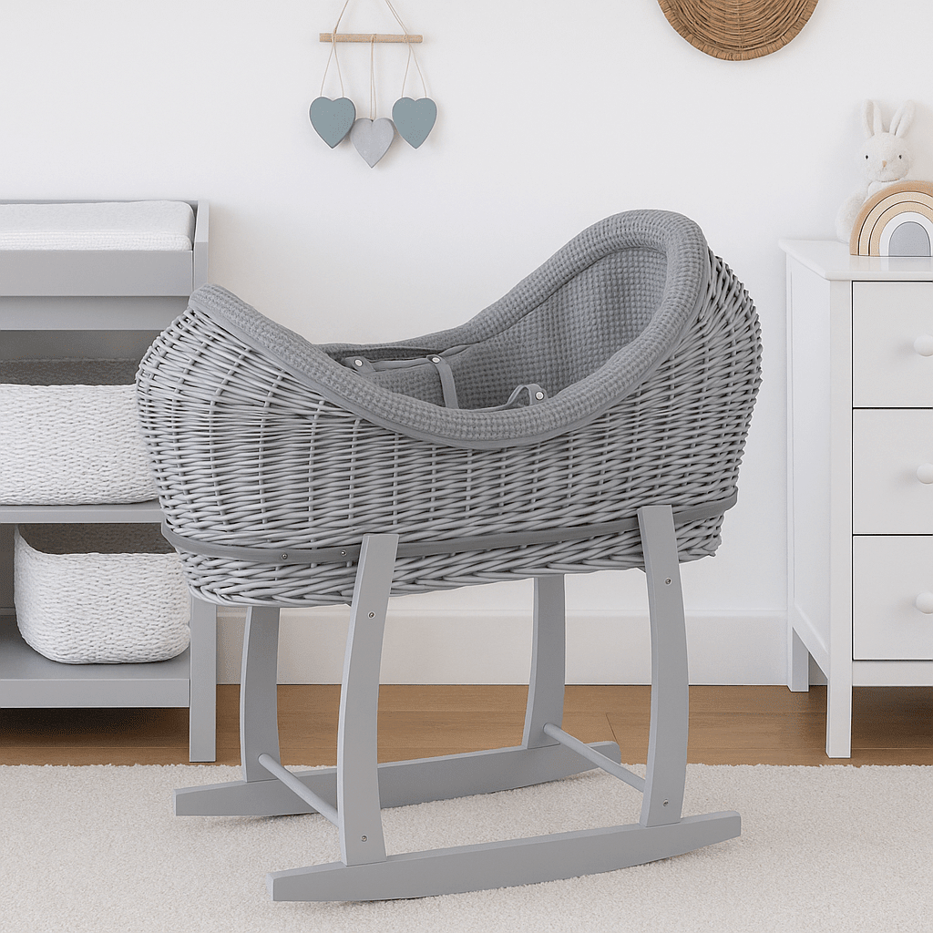 Wicker Deluxe Pod Baby Moses Basket With Stand - Baby&More