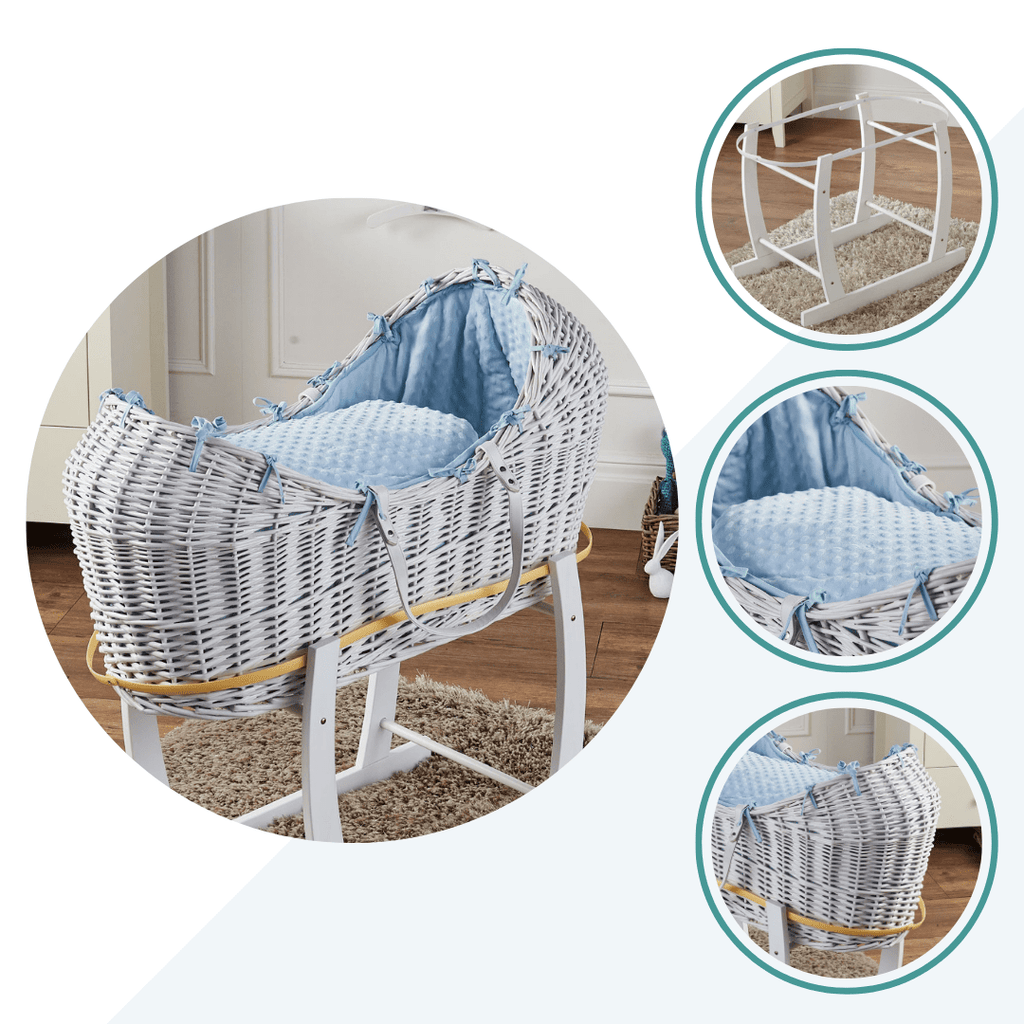 Wicker Deluxe Pod Baby Moses Basket With Stand - Baby&More