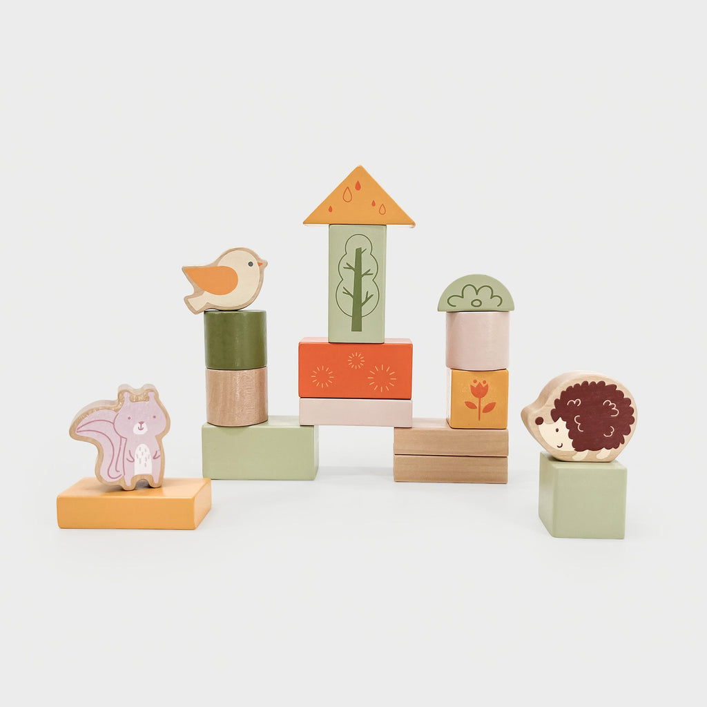 Wooden Animal Blocks - Set of 50 - Baby&More