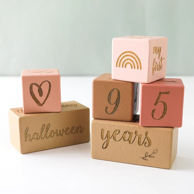 Wooden Milestone Blocks - Baby&More