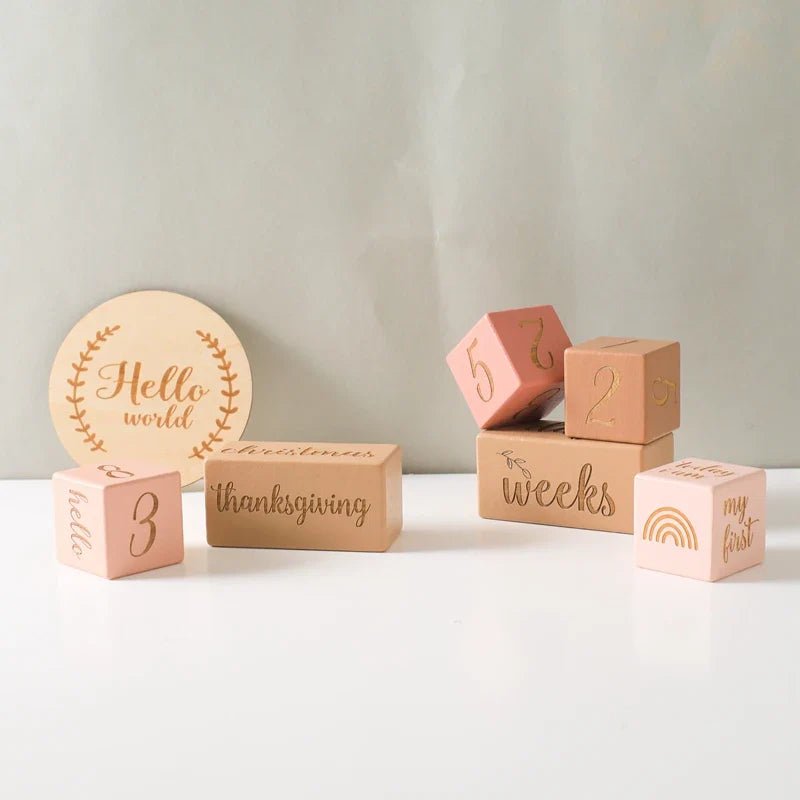 Wooden Milestone Blocks - Baby&More