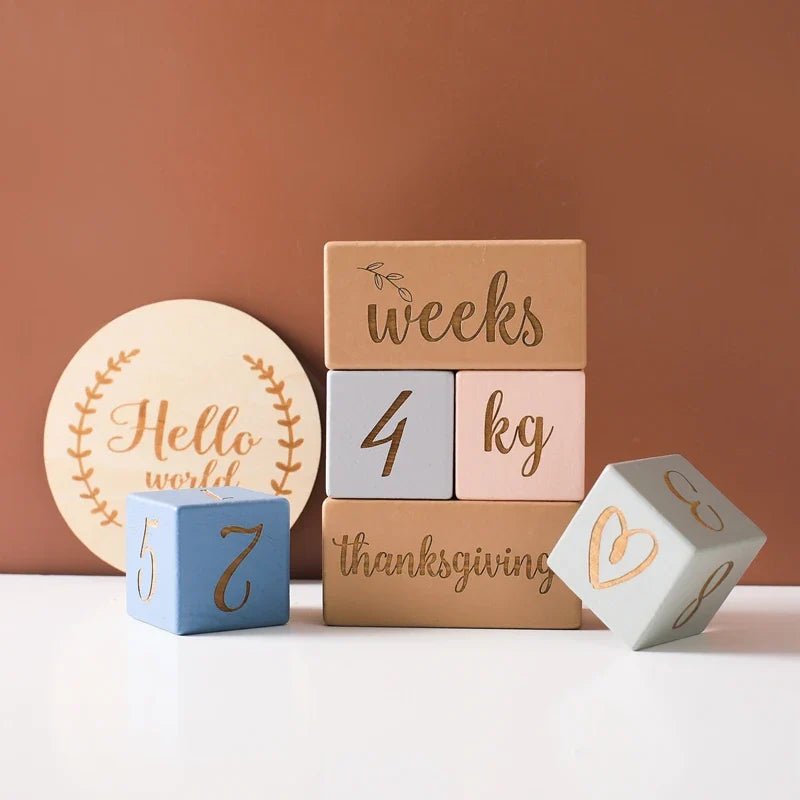 Wooden Milestone Blocks - Baby&More