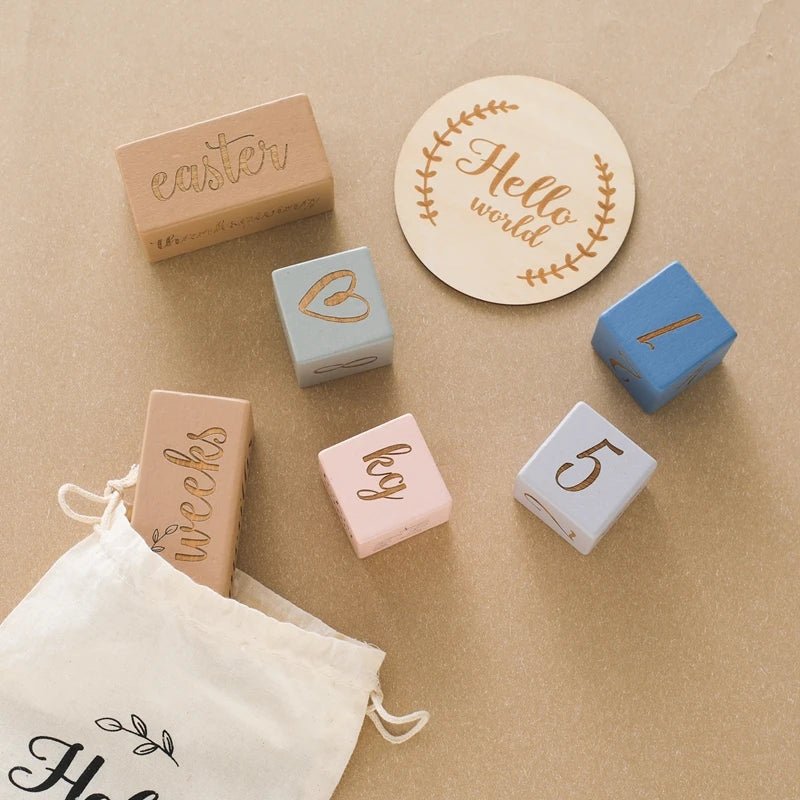 Wooden Milestone Blocks - Baby&More