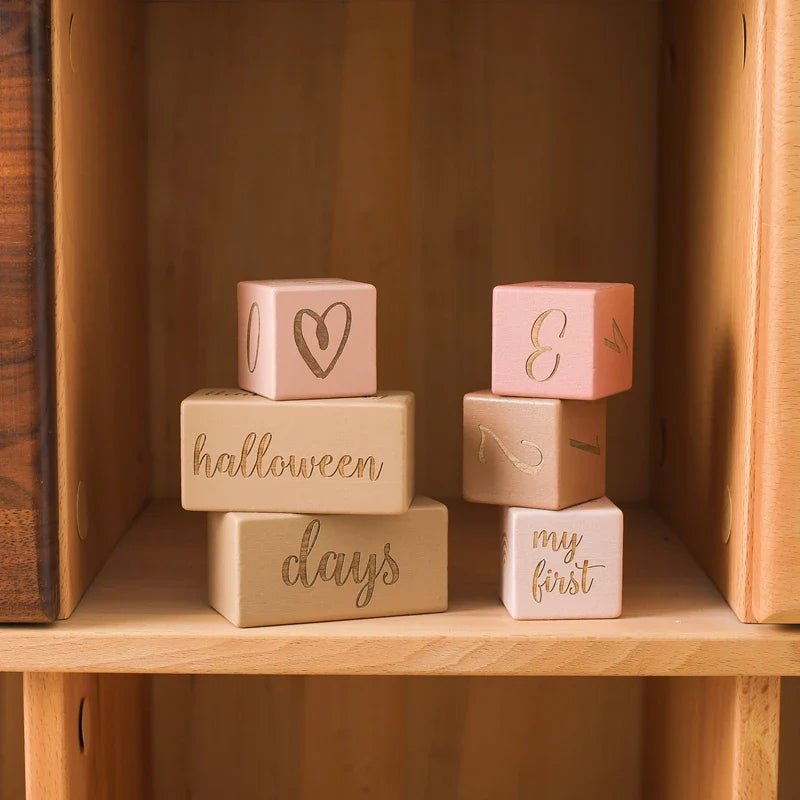 Wooden Milestone Blocks - Baby&More