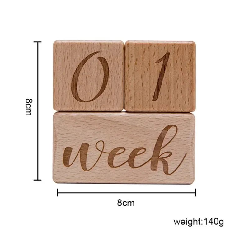 Wooden Milestone Blocks - Baby&More