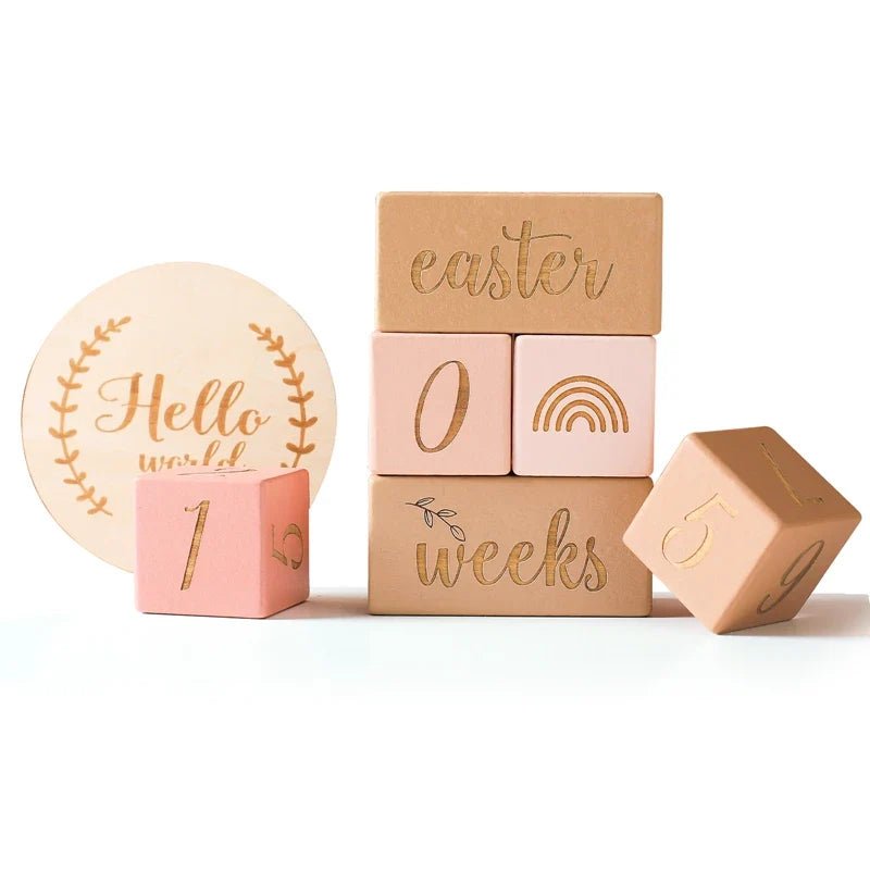 Wooden Milestone Blocks - Baby&More