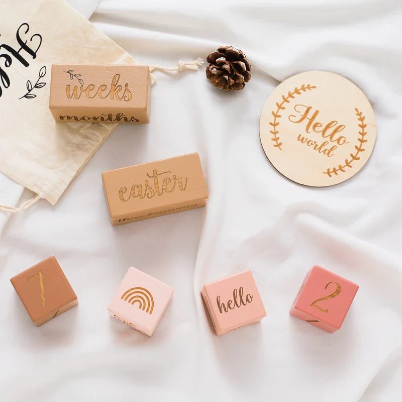 Wooden Milestone Blocks - Baby&More