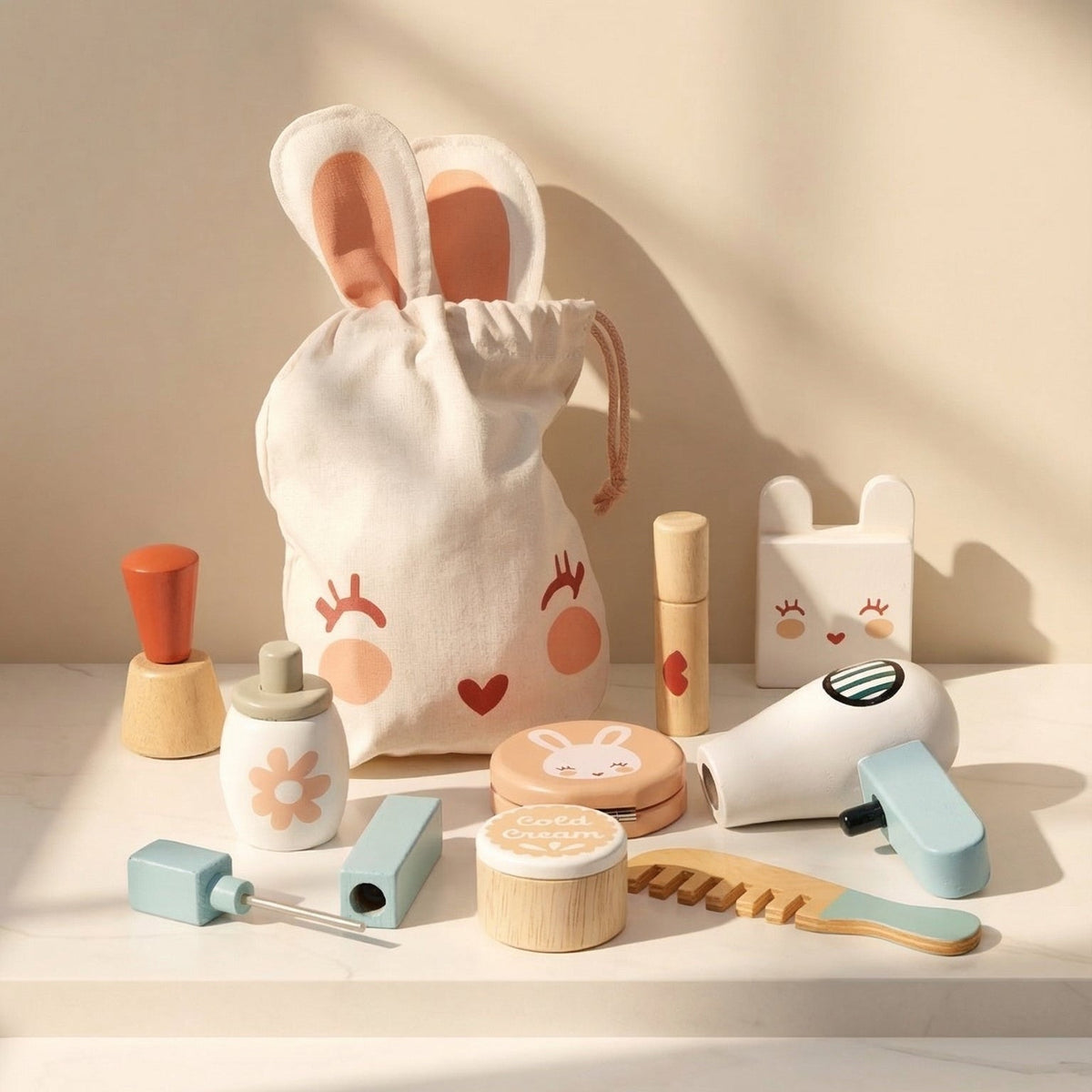 Wooden Bunny Play Make Up Set - Baby&More